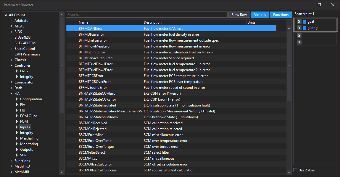 ATLAS Parameter Browser