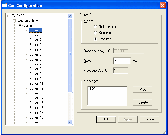 CAN Buffer Configuration