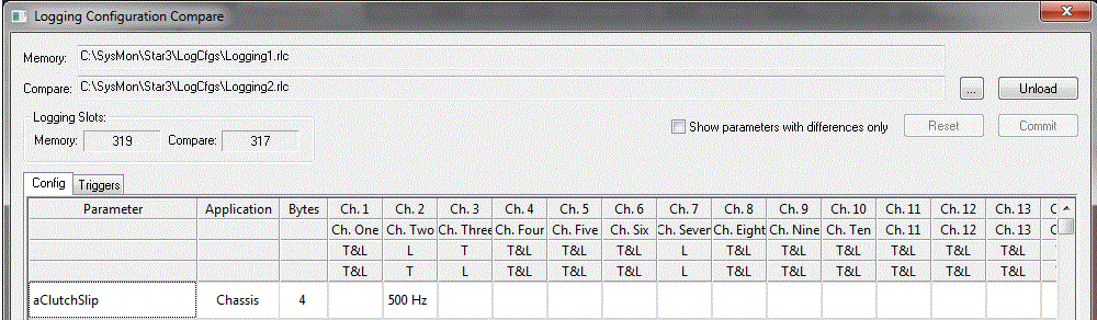Remote Configuration Compare Dialog