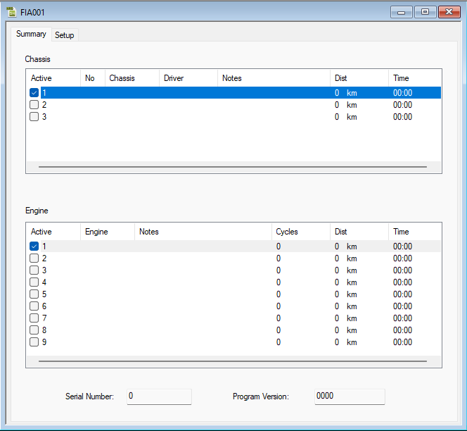 History Report Summary Dialog