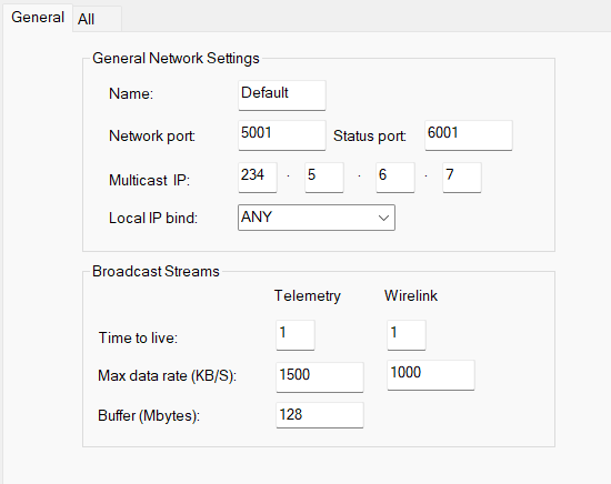 Recorder General tab