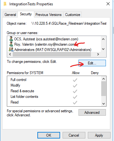 FileStream Permissions